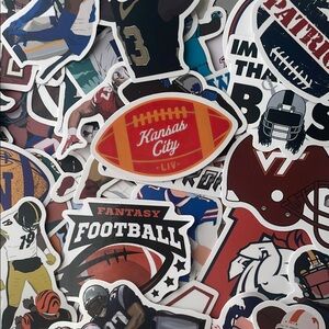 50 Football Theme Stickers‎